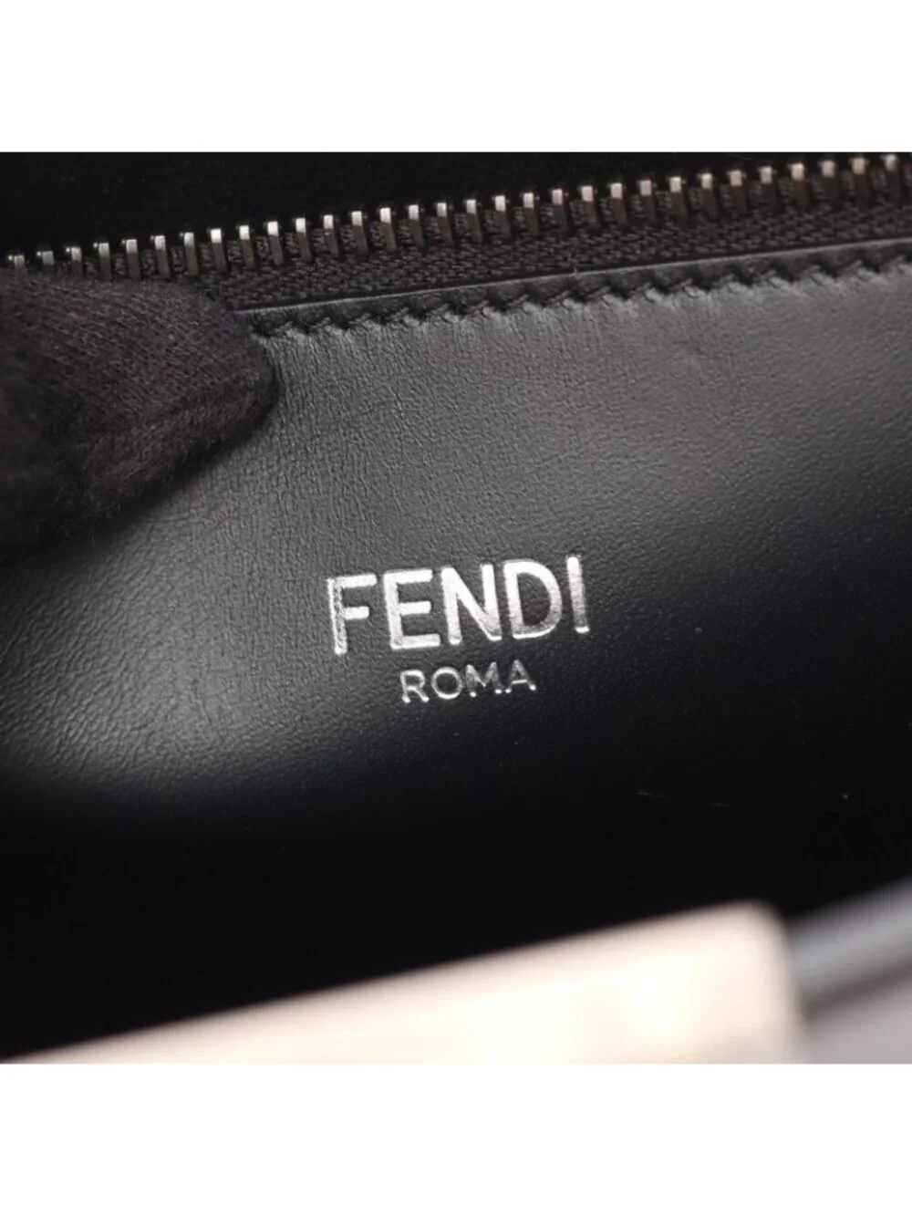 Fendi Handbag Peekaboo ISeeU 2-Way Black Leather